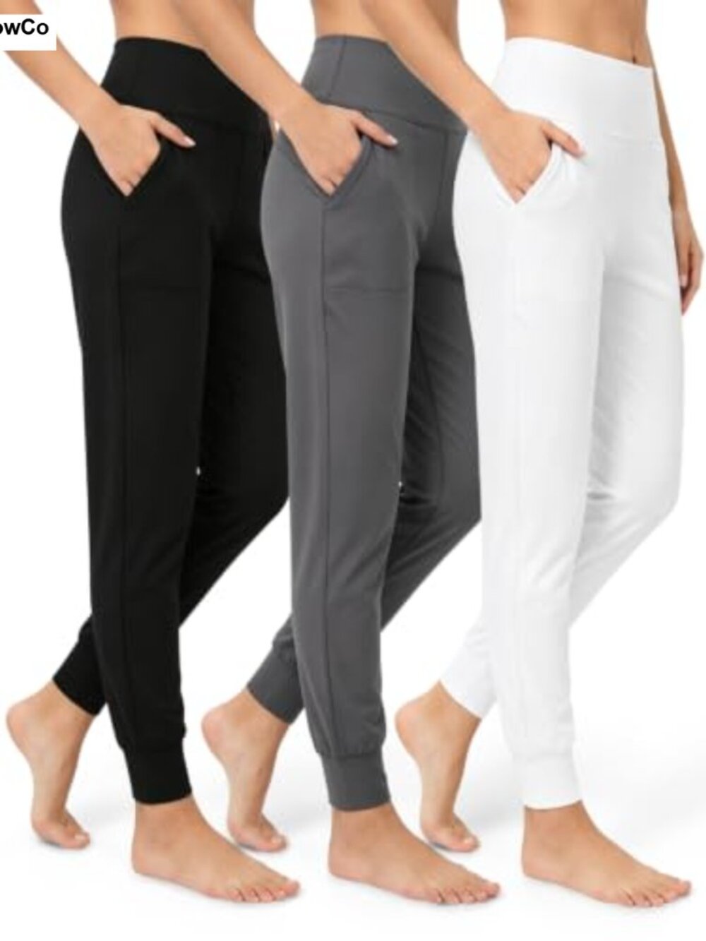 Women's High Waisted Joggers Tapered Athletic Pants with Pockets